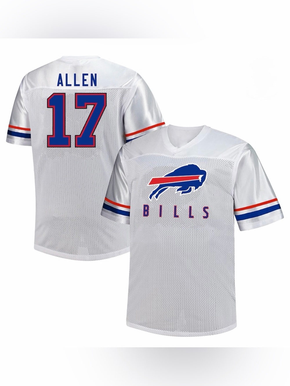 Fanatics White Buffalo Bills #17 Allen - Mesh Football Jersey, 4XL